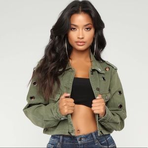 Special forces cropped jacket- olive